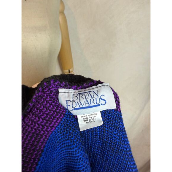 Vintage 1990s Geometric Cardigan NOS Abstract Shapes - Picture 6 of 8